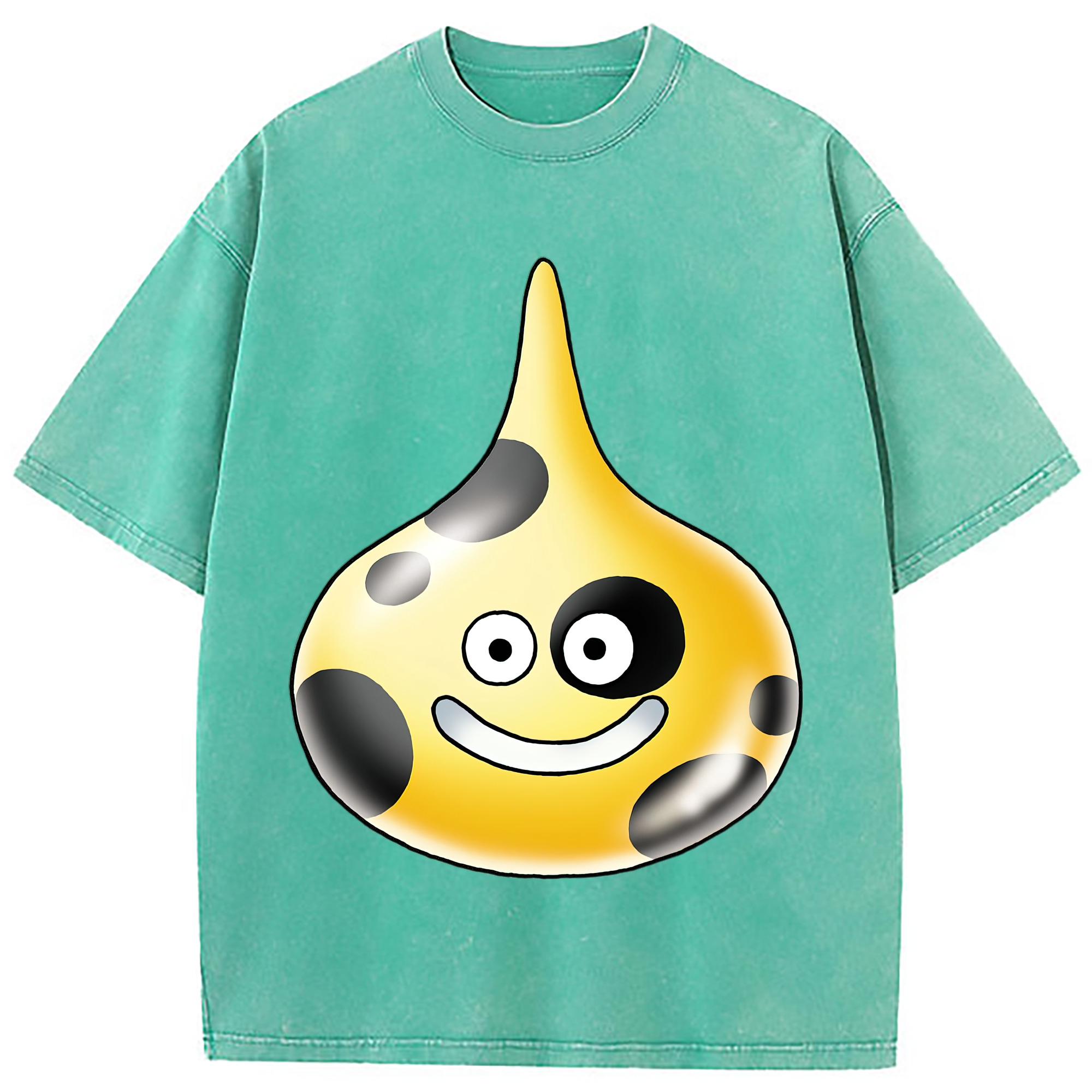 （画像用） ドラゴンクエスト Doragon Kuesuto Dragon Quest 綿100% ヴィンテージ風 半袖Tシャツ（フロントプリント）
